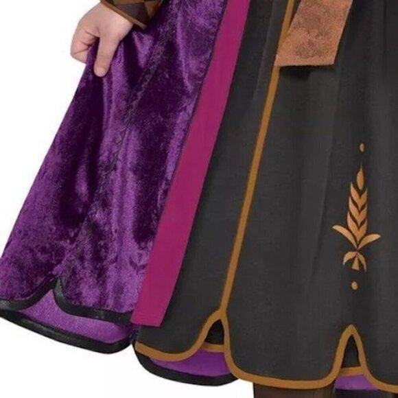 Disney Frozen II Anna Costume For Kids Size 8-10 Multicolor With Cape - Picture 5 of 6